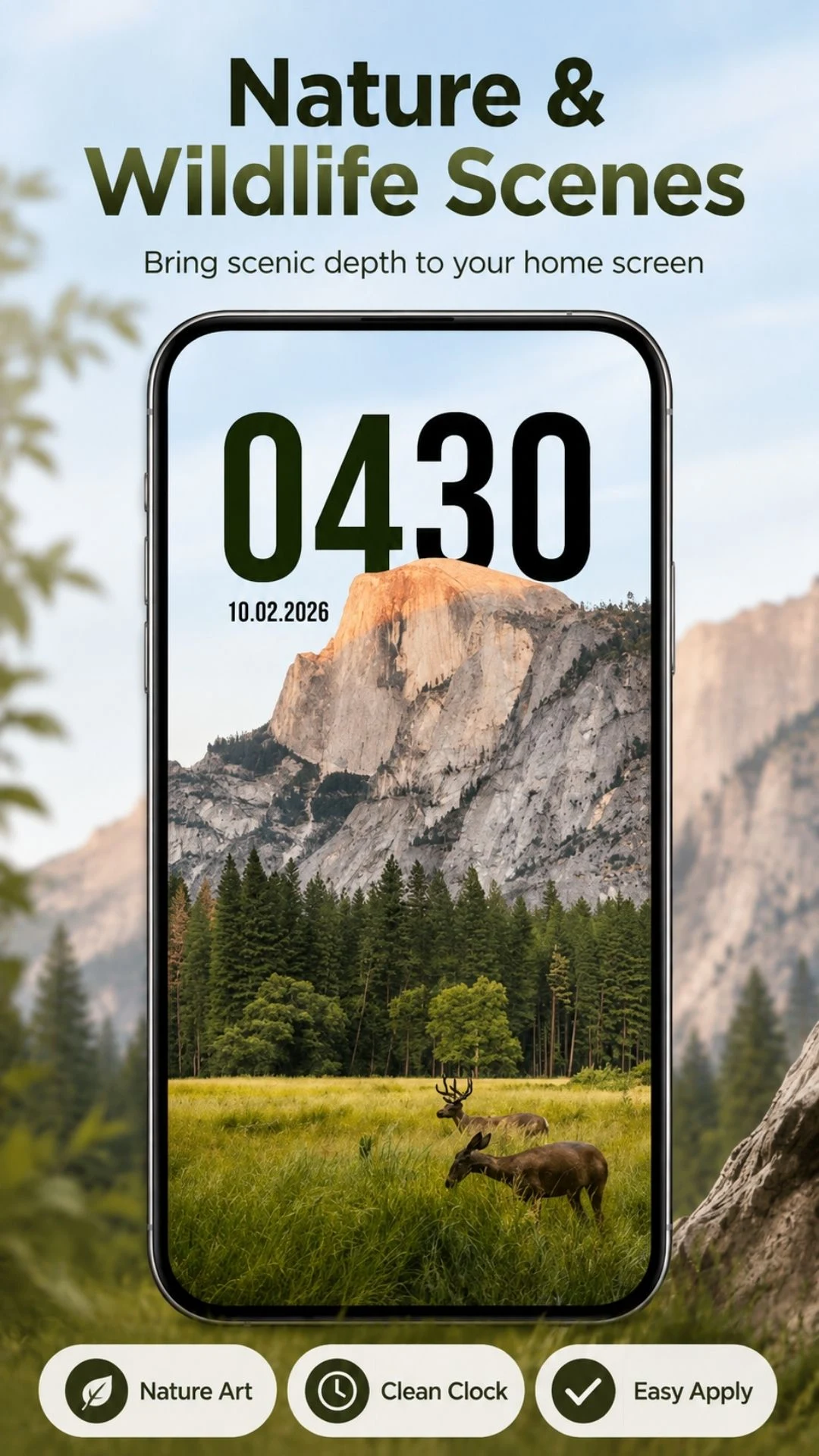 Depth Effect Wallpapers: Clock screenshot