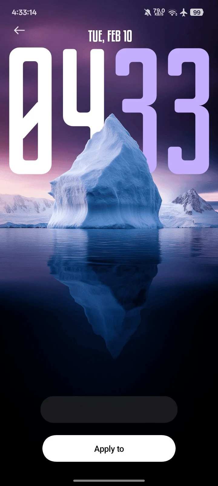 Depth Effect Wallpapers: Clock screenshot