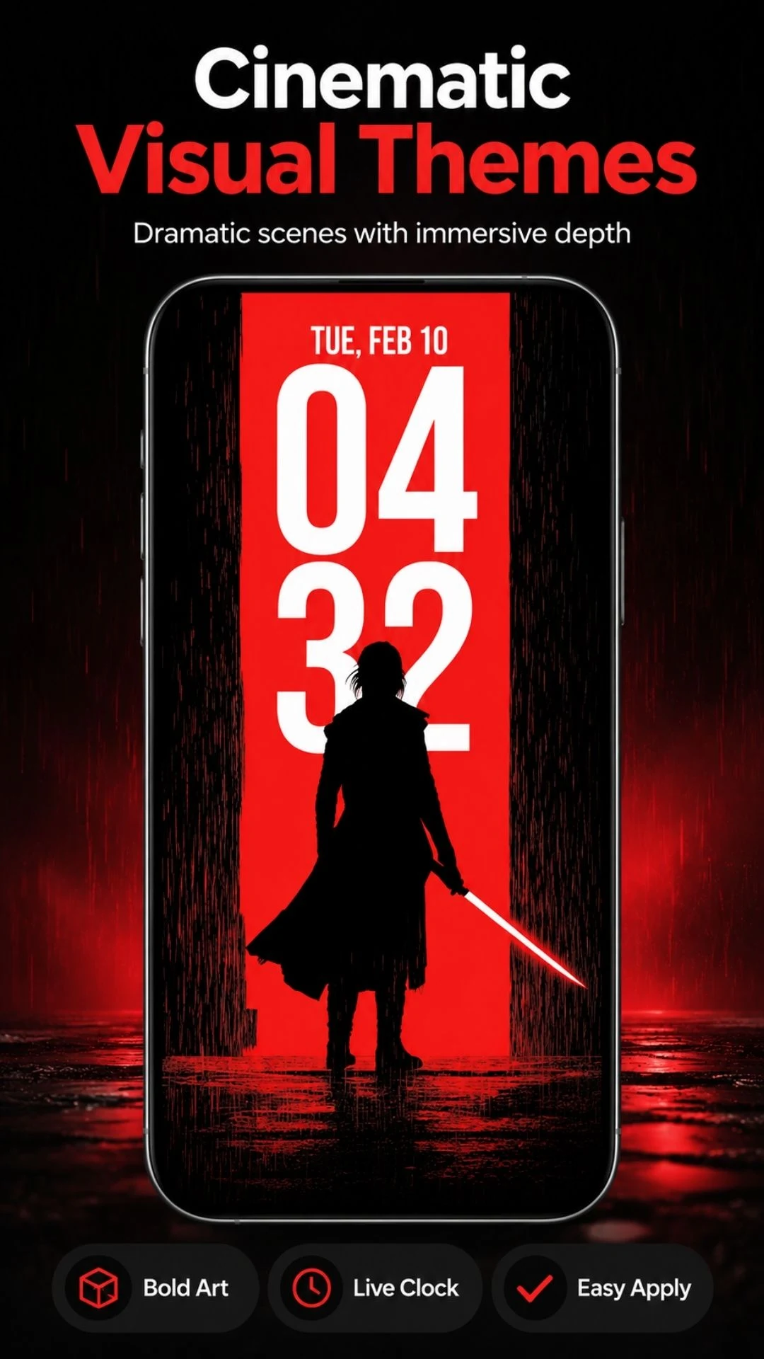 Depth Effect Wallpapers: Clock screenshot